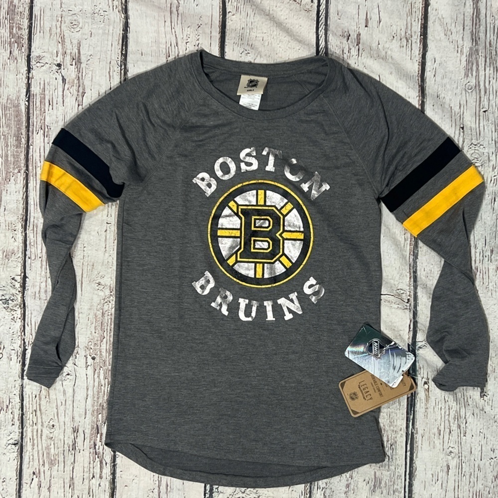 Boston Bruins NHL Hockey Long Sleeve New Youth Girls Tshirt